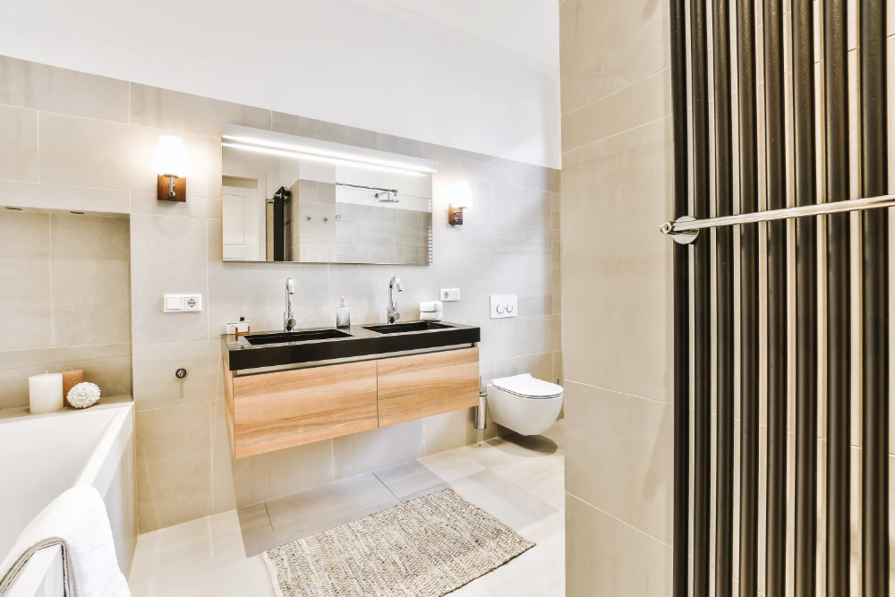 bano mueble medida madrid Mueble de baño a medida en Madrid con diseño moderno y almacenamiento integrado