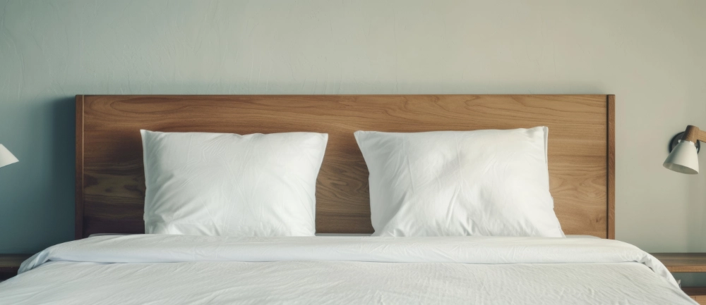 reformas de dormitorios completas en madrid Cama minimalista con sábanas blancas